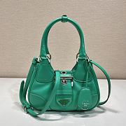 Prada Moon 22.5 Green Leather Bag 1BA381  - 1