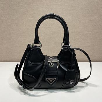 Prada Moon 22.5 Black Leather Bag 1BA381