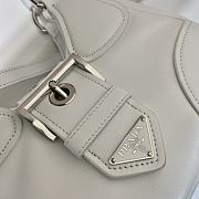 Prada Moon 22.5 White Leather Bag 1BA381 - 3