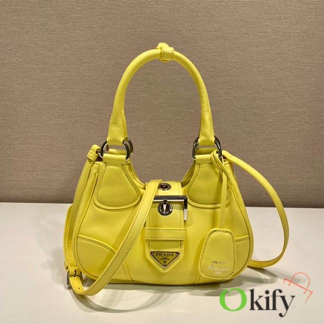 Prada Moon 22.5 Yellow Leather Bag 1BA381 - 1
