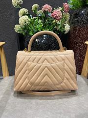 CN Coco Chevron Handle 29 Caviar Beige 5644  - 6