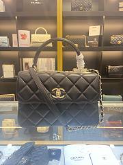 Chanel Trendy CC Quilted Top Handle 25 Black/ Gold Lambskin New Version - 1