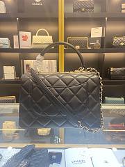 Chanel Trendy CC Quilted Top Handle 25 Black/ Gold Lambskin New Version - 3
