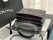 Chanel Trendy CC Classic Quilted Top Handle 25 Black/ Silver Lambskin  - 6