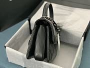 Chanel Trendy CC Classic Quilted Top Handle 25 Black/ Ancient Silver Lambskin - 2
