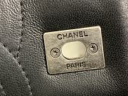 Chanel Trendy CC Classic Quilted Top Handle 25 Black/ Ancient Silver Lambskin - 6