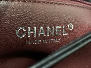 Chanel Trendy CC Classic Chevron Top Handle 25 Black/ Silver Lambskin - 3