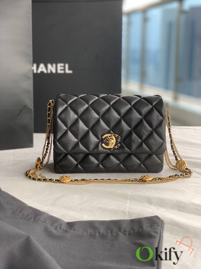 Chanel Mini Flap Bag 20 Black Lambskin  - 1