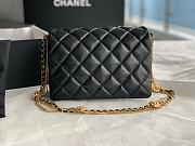 Chanel Mini Flap Bag 20 Black Lambskin  - 6