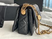 Chanel Mini Flap Bag 20 Black Lambskin  - 5