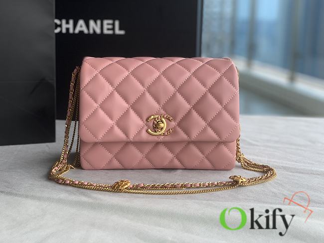 Chanel Mini Flap Bag 20 Pink Lambskin - 1