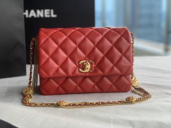 Chanel Mini Flap Bag 20 Red Lambskin