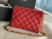 Chanel Mini Flap Bag 20 Red Lambskin - 6