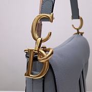 Dior Saddle 25.5 Grained Leather Horizon Blue with Strap #6816 - 6