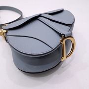 Dior Saddle 21 Grained Leather Horizon Blue with Strap #6816 - 6