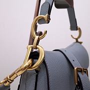 Dior Saddle 21 Grained Leather Horizon Blue with Strap #6816 - 5