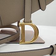 Dior Saddle 25.5 Grained Leather Taupe with Strap #6816 - 6