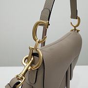 Dior Saddle 25.5 Grained Leather Taupe with Strap #6816 - 2