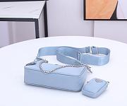 Prada Re-Edition 2005 Re-Nylon Bag Dusty Blue /Silver 1BH204 - 6