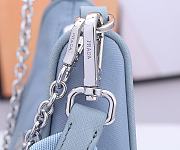 Prada Re-Edition 2005 Re-Nylon Bag Dusty Blue /Silver 1BH204 - 4