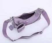 Prada Re-Edition 2005 Re-Nylon Bag Purple /Silver 1BH204 - 4