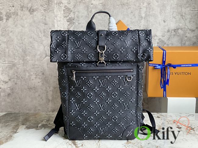 LV Roll Top Backpack 42 Monogram Charcoal - 1