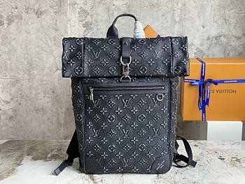 LV Roll Top Backpack 42 Monogram Charcoal