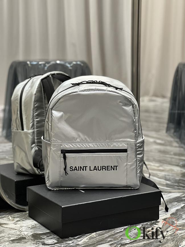 YSL Nuxx Backpack in Silver Nylon 5071 - 1