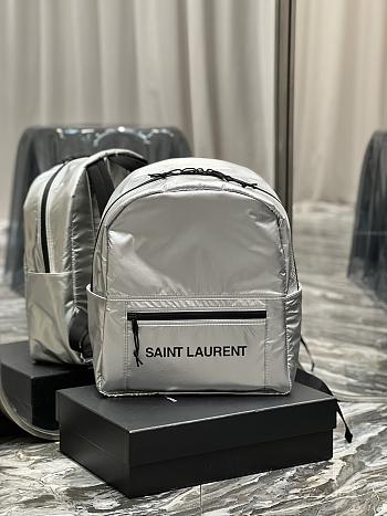 YSL Nuxx Backpack in Silver Nylon 5071
