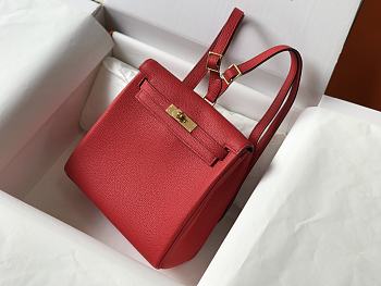 Hermès Kelly Ado Backpack 22 Red Togo