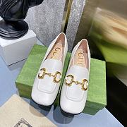 Gucci Horsebit White Shoes 10673 - 1