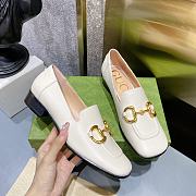 Gucci Horsebit White Shoes 10673 - 3