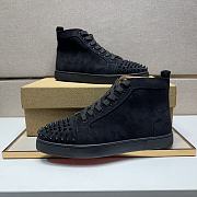 Louboutin Louis Junior Spikes All Black High - 1