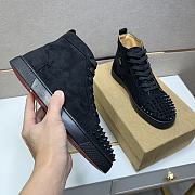 Louboutin Louis Junior Spikes All Black High - 3