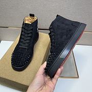 Louboutin Louis Junior Spikes All Black High - 2