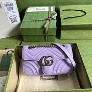 Gucci GG Marmont 23 Matelassé Leather Purple 446744 - 1