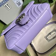 Gucci GG Marmont 23 Matelassé Leather Purple 446744 - 5