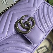 Gucci GG Marmont 26 Matelassé Leather Purple 443497 - 3