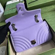 Gucci GG Marmont 26 Matelassé Leather Purple 443497 - 2