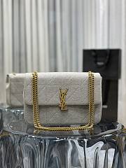 YSL Jamie Medium Chain Bag Gray Carré Rive Gauche 634820 - 1