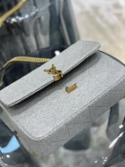 YSL Jamie Medium Chain Bag Gray Carré Rive Gauche 634820 - 3