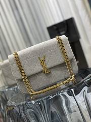 YSL Jamie Medium Chain Bag Gray Carré Rive Gauche 634820 - 5