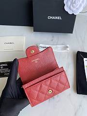 CC Wallet Red Grained Leather 1917 - 3