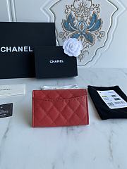 CC Wallet Red Grained Leather 1917 - 5