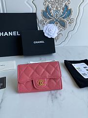 CC Wallet Pink Grained Leather 1916 - 1