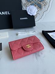 CC Wallet Pink Grained Leather 1916 - 2