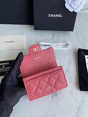 CC Wallet Pink Grained Leather 1916 - 3