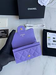 CC Wallet Purple Grained Leather 1914 - 4