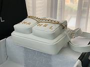 Chanel Crossbody Bag 20.5 White Lambskin - 4