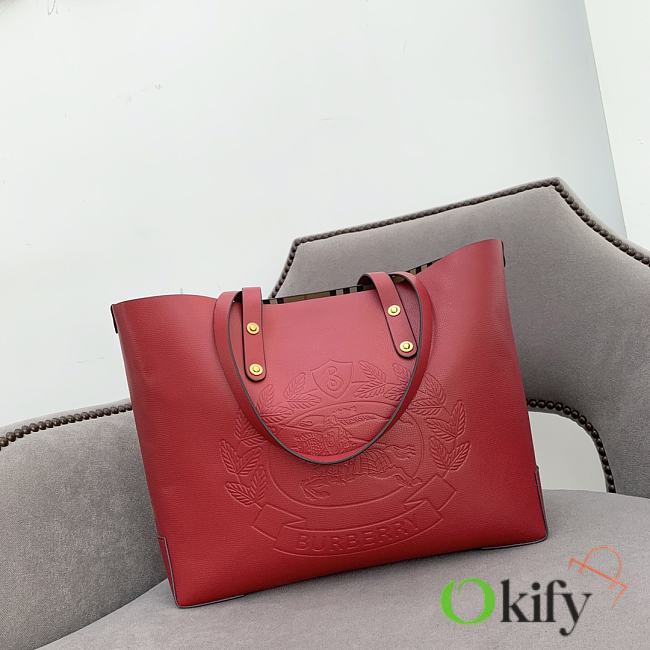 Burberry Tote Bag Red 1908 - 1